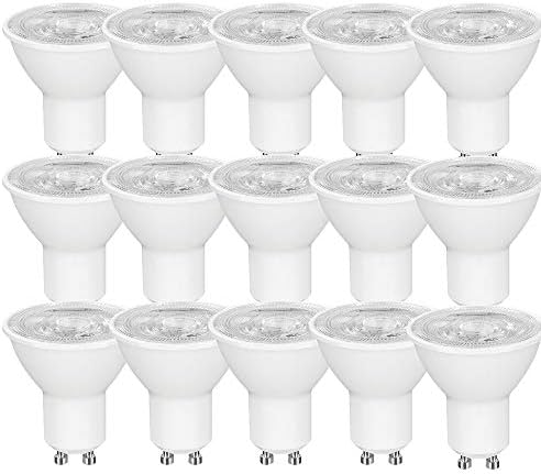 OUGEER Pack of 15 GU10 LED 5W 500 Lumens GU10 50W Halogen Equivalent Replacement Cool White 6000K,120° Beam Angle AC 220-240V NOT Dimmable GU10 Spot Light Bulb [Energy Class A]