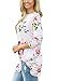 Dokotoo Womens Summer Fall Amazon Peasant Casual Long Sleeve Floral Print Tunic Blouses and Tops White X-Large