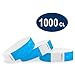 1,000 WristCo Neon Blue Tyvek Wristbands for Events - Tamper-Proof Design & Fluorescent Color Prevent Reuse Premium-Grade Bracelets for Hospital & Medical ID, Party & VIP Identification