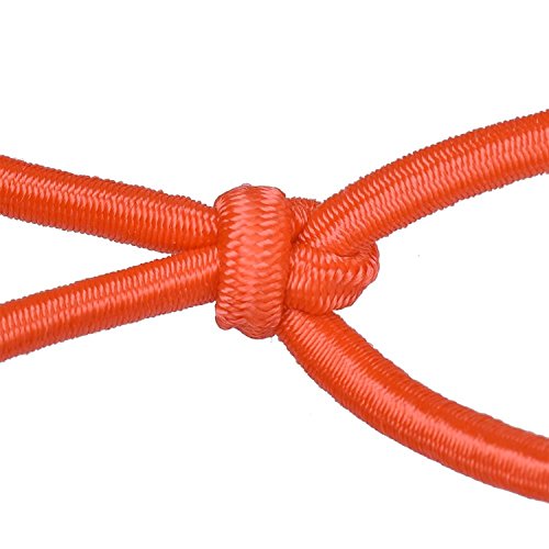 Koval Inc. 15"x15" Motorcycle Bungee Cargo Net 6 Adjustable Hooks (Orange)