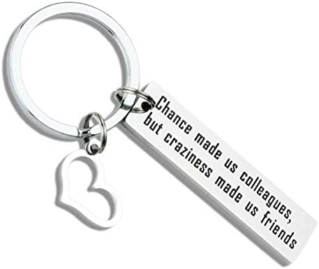 Kivosliviz Farewell Gifts for Coworker Leaving Gifts for Women Men Engraved Colleagues by Chance Coworker Leaving Keychain Best Going Away Gifts for Colleague Co-Worker Gifts Ideas