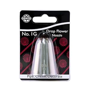 PME NZ1G JEM Drop Bloem Piping Nozzle nr. 1G, Zilver