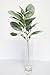 Sweet Home Deco Artificial Leaf Bush Small Size Bush DIY Craft Greenery Set of 3 (Flocked Lamb's Ear)