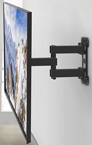 Husky Mounts Full Motion TV Wall Mount For Most 32 37 39 40 42 46 47 50 52 55 Inch LED LCD Flat Screen VESA 400X400 400x200 400x300 200x200 200x100 100x100 Tilt Swivel Articulating Movable TV Bracket