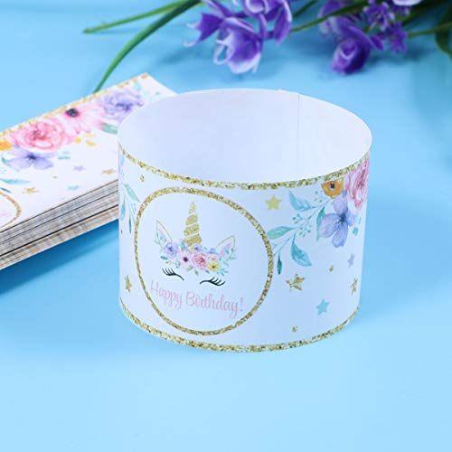 LUOEM 72 PCS Magic Rainbow Unicorn Bottle Wraps Cute Waterproof Bottle Labels Sleep Unicorn Pastel Flower Bottle Labels for Birthday Baby Shower Wedding Party Decorations - Thumbnail 3