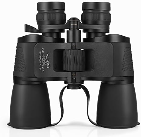 COSTIN Ultimate HD 8-24x50 Durable Zoom Binoculars with Porro Prism Powerful Adults Telescope for Hunting Bird Watching Wildlife Stargazing Observing Sport Events and Hiking - Black