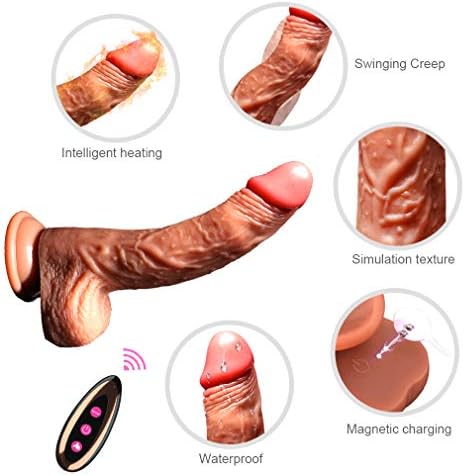 10 Frequencies Squirming Luxurious Adult Wireless Remote Control Machine Automatic Massage & Suction Cup Multispeed Adjustable Telescopic Thrusting with Remote Control Wireless