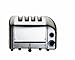 Dualit Classic 4 Slice NewGen Toaster - Stainless Steel - Hand Built in the UK - Replaceable ProHeat elements - Defrost Bread - Mechanical Timer - Charcoal Classic Toaster