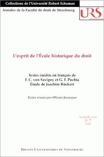 L' esprit de l'École historique du droit