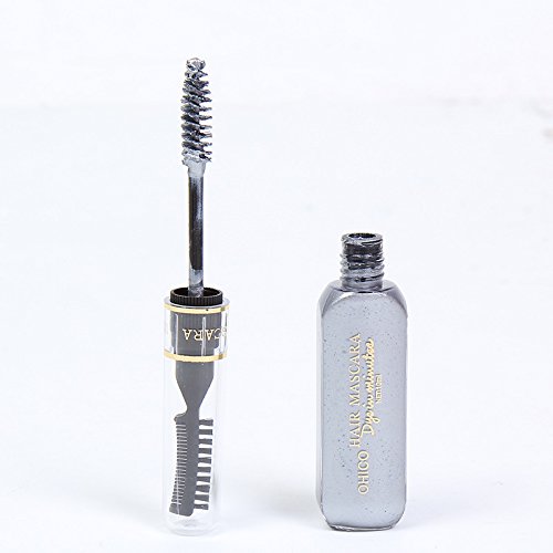 Professional Temporary / Instant Hair Mascara,Hair Color Hair Dye Cream Non-toxic DIY Hair Dye Chalk/Pen Highlights Streaks Touch Up (Silver)