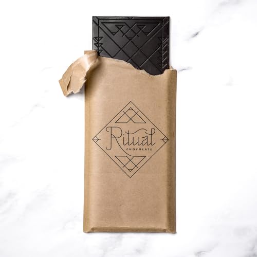Ritual Dark Chocolate Bar, Fleur De Sel 70 Cacao, Notes of Strawberries, Fudge & Sea Salt, 2.12