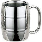 UName Double Wall Stainless Steel Barrel Mug,430ml,15oz UN020