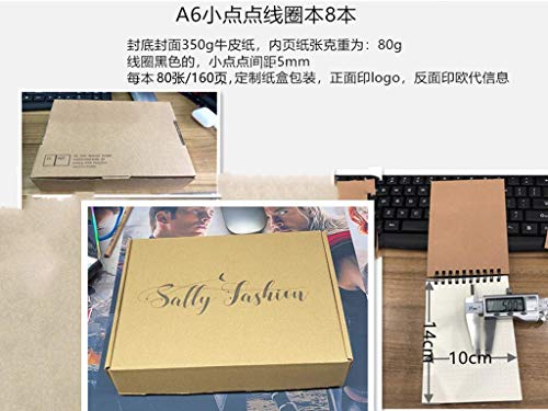 HAKACC A6 Spirale Notizblock, 8 Stück Klein Punkt Notizbuch 80 Blatt Notizheft Skizzenblock Journal Tagebuch Schreibblock Zeichenblock