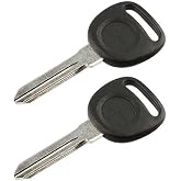 Uncut Non Transponder Ignition Key fits Buick/Chevy/GMC/Hummer/Isuzu/Oldsmobile/Pontiac No Chip, Set of 2