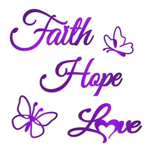 Faith Hope Love Metal Wall Decor