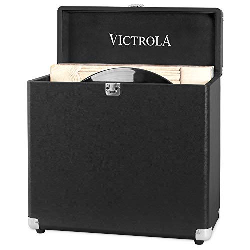 Victrola Vintage Vinyl Record Storage and Carrying Case, Fits all