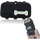 Silicone Holder Compatible for Tractive XL GPS Dog Tracker,Rubber Accessories Cover Finder Anti-Scratch,Secure Sturdy Case with Strap for Pet Cat Collar (Black)
