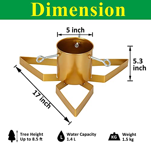 SUNNYPARK Christmas Tree Stand for Live Tree, Adjustable Metal Tree