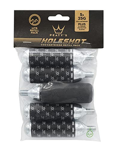 Peatys CO2 Cartridge Refill Pack - 25g, MTB, Pack of 5