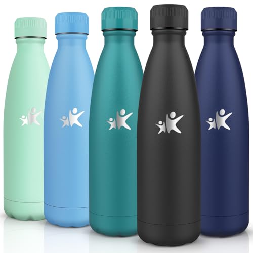 Trinkflasche Edelstahl - 750ml - Thermosflasche, BPA-Frei, Trinkflasche Sport - Auslaufsicher Wasserflasche, Water Bottle Kohlensäure Geeignet, Thermoskanne für Fitness, Gym, Fahrrad