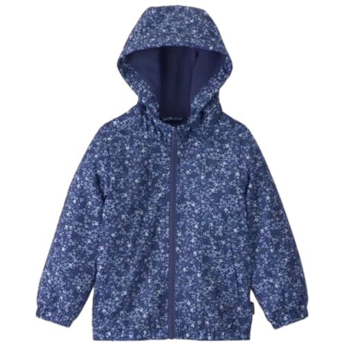 OshKosh B'gosh Baby Girls' Hooded Midweight Jacket, Navy Floral, 12 Months
