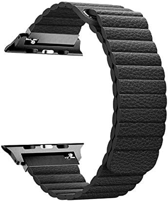 Promate Leather Smart Watch Band, Stylish Apple Watch 42mm/44mm