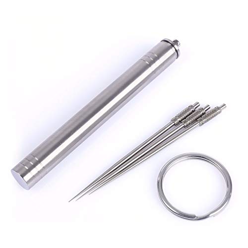 Clearance Sale!DEESEE(TM) EDC Titanium Rustproof Toothpick Fruit Fork Survival Hygiene Travel Kit TC4 Ti