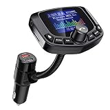 Nulaxy Bluetooth FM Transmitter for Car, Auto Search FM Blank Channel Bluetooth Car Adapter with QC3.0& 5V/2.4A Charging, Support USB Flash Drive, microSD, Aux, EQ, Wireless Handsfree Car Kit -KM29Pro