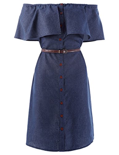 Women Strapless Denim Jeans Shirt Dress L Kk501 Desertcart INDIA