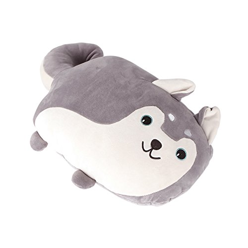 Miniso Very Soft Husky Hugging Pillow Plush Stuffed Animals Gray 16.9