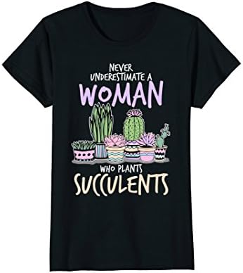 Womens Women's Succulent Planting T-Shirt gifts for women Medium Black
