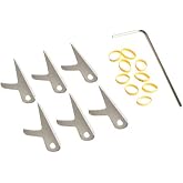 Swhacker #208 Replacement Blades, 100 Grain, 2" Cut, Stainless Steel Broadhead Replacement Blades, 6 Pack