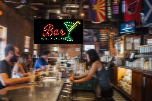 Creative Motion Bar with Martini Glass Light