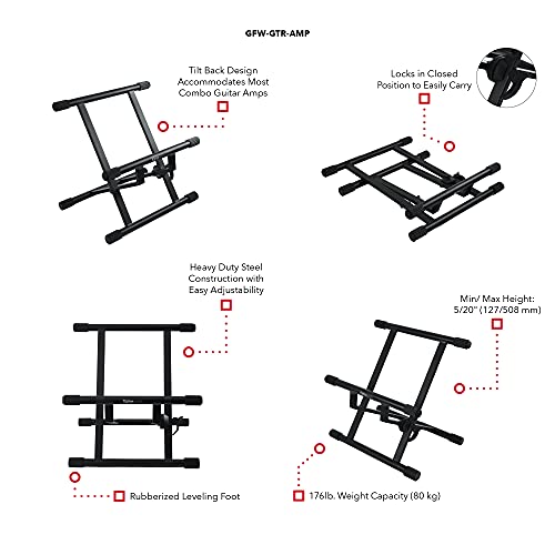 Gator Frameworks Adjustable Guitar Amp Stand; Fits Most Combo