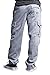 G-Style USA Men's Solid Fleece Cargo Pants DFP2 - GREY - 2X-Large