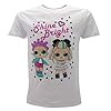 LOL Surprise! Origineel T-shirt voor meisjes, glitter DJ, fuchsia of wit, L.O.L.