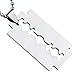 Xusamss Hip Hop Titanium Steel Blade Model Dog Tag Pendant Razor Necklace,24