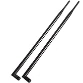 1.3ft 2x 10dBi WiFi Bluetooth Antenna 2.4GHz/5GHz/5.8GHz Tri-Band Omni Directional Antenna RP-SMA Male Long Range for Wireless Wi-Fi Router Network Devices PC Camera Wifi 6 Adapter Desktop USB Adapter