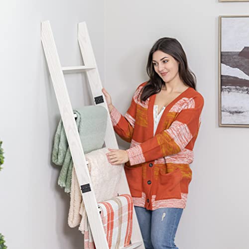 RELODECOR 6Foot Wall Leaning Blanket Ladder, Laminate Snag Free