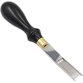 YVOKERN Leather Edge Bevelers, with Polished Ebony Handle, French Wide Mouth Sharp Leather Skiver Edge Skiving forCraft DIY Cutting (12MM)