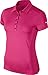 NIKE Women's Dry Victory Polo, Vivid Pink/White, Medium