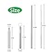 Vantic Reusable Metal Straws, 2 Pack Portable Collapsible Stainless Steel Drinking Straw with Cleaning Brush & Case Silver/Silver