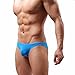 FEESHOW Men's Smooth Stretch Bikini Swimwear Underwear Swim Briefs (Blue, XL)