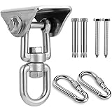 MDAIRC Heavy Duty Stainless Steel Hanging Kit Swing Hangers and Hammock Spring and Swing Swivel Spinner Kglobal Swivel Hook and Locking Snap Hooks for Wooden Setsï¼Œtire Swing Swivel, Seat Trapeze Yoga