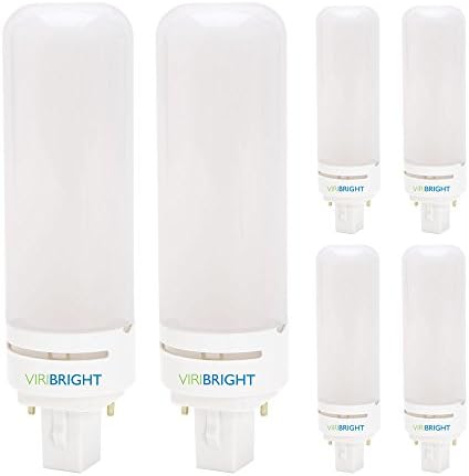 Viribright 750163-12 2034 Bypass Ballast Direct Wire Cool White 4000K 680 Lm G24D 2-Pin 13-18W Equivalent 8.5W LED PL Bulb (Pack of 12), 12 Piece