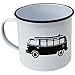 Enamel Mug by Modern Retro! Camping Mug in 8 Vintage Enamelware Designs - Fun Metal Coffee Mug and Durable Camping Cup - Tin Mugs for Coffee (or Whiskey) Home and Camp Cups with Nostalgia (KOMBI VAN)