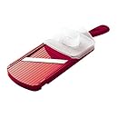 Kyocera Advanced Ceramic Adjustable Mandoline Vegetable Slicer w/ Handguard-Red