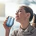 Fungun 4 Pack Stemless Wine Tumbler, 12 Oz Stainless Steel Wine Glass with Straws, Unbreakable Double Wall Cup Insulated Tumbler with Lids for Wine, Coffee, Drinks, Cocktails, Champagne(Blue Gold))