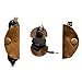 Rustic Cord Keeper (Cord Clam) & Headphone Wrap 3-Pack Handmade by Hide & Drink :: Bourbon Brown