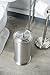 Freestanding Toilet Paper Holder with Lid by Maya | Newly Redesigned to Fit Large and Mega Rolls, Solid Metal Construction, Brushed-Nickel Finish, No Assembly Required